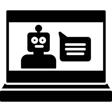 Dizüstü bilgisayar simgesi vektör çizimi