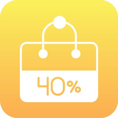 İndirim simgesi. vektör illüstrasyonu