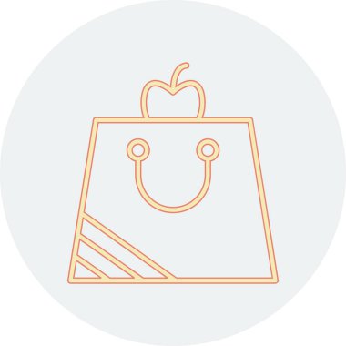 Alışveriş poşeti ikon vektör illüstrasyonu