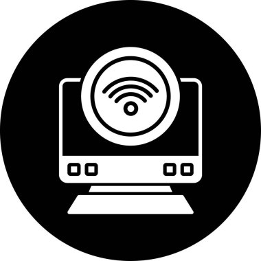 Dizüstü bilgisayar simgesi vektör çizimi