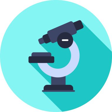 mikroskop düz simge vektör çizim