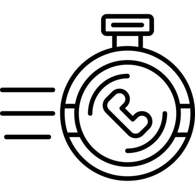 ok simgesi vektörüyle telefon görüşmesi. çizgi illüstrasyonu