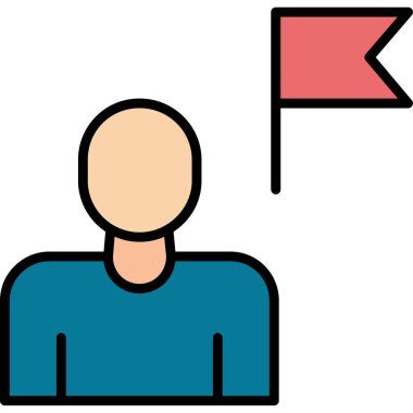 bayrak ikonu vektör illüstrasyonu