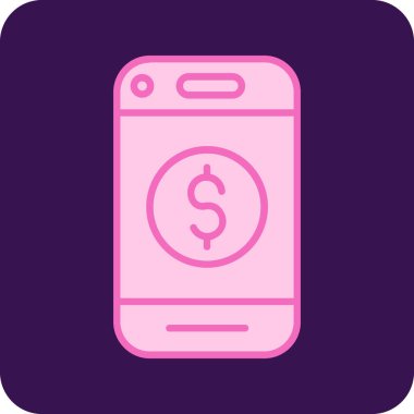 Para için. Web simgesi basit illüstrasyon