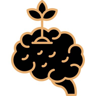 Yapraklı bir kara ağacın vektör çizimi