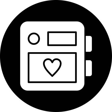 Kalp. Web simgesi basit illüstrasyon