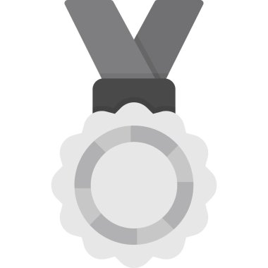 ödül madalyası simgesi, düz tasarım