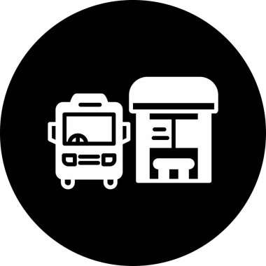 bus vektör düz simgesi