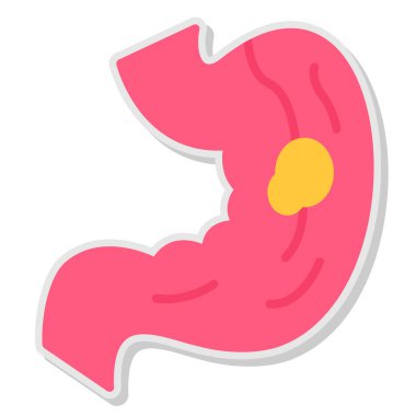 Mide ikonu. Web için mide vektör simgelerinin düz çizimi