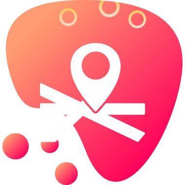 Bir harita simgesinin vektör illüstrasyonu