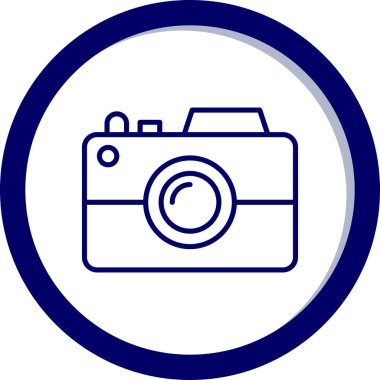 Kamera. Web simgesi basit illüstrasyon