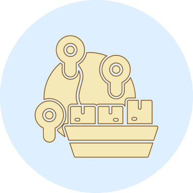 Bir robot simgesinin vektör illüstrasyonu