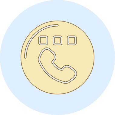 Telefon simgesinin vektör illüstrasyonu