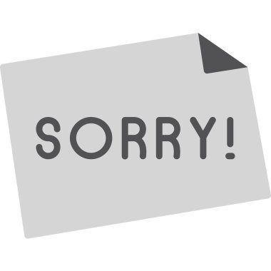 Şeffaf bir arkaplanda vektör çizimi için üzgünüm. Birinci kalite semboller. Konsept ve tasarım için düz vuruş simgesi.