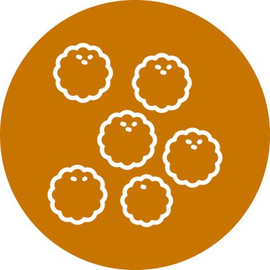 Düz stil olarak hayvan maması tavuk simgesi