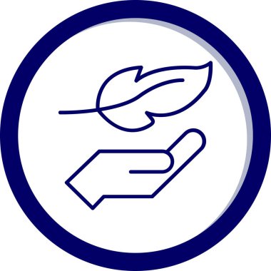 Bozuk para ile el ele. Web simgesi basit illüstrasyon