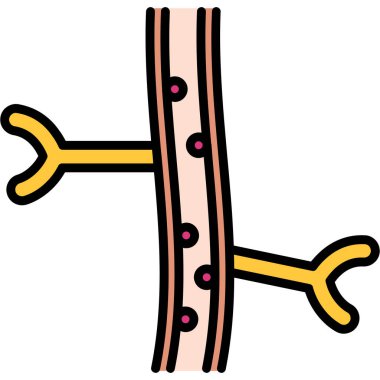 Köpek maması köpek simgesi renk ana hatları vektörü