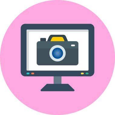 kamera simgesi vektör illüstrasyonu