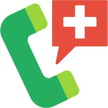 Telefon vektör simgesi. İllüstrasyon biçimi, gri sembollü, beyaz ve yeşil renkli çift renkli düz simgelerdir..