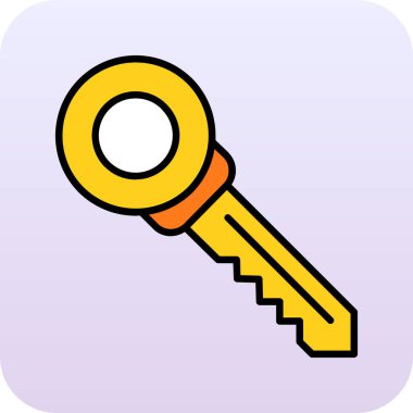 anahtar vektör renk çizgisi simgesi