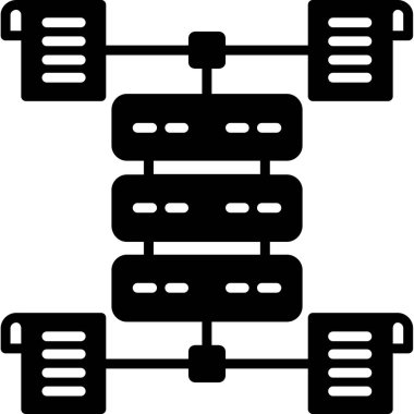 ağ sunucu simgesi, vektör