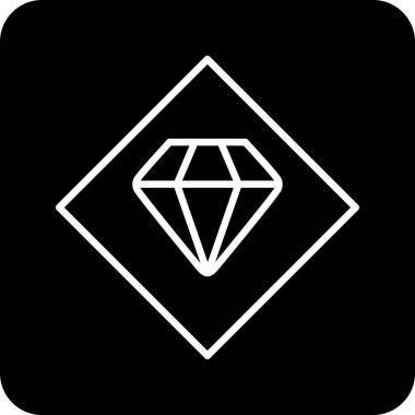 Elmas vektör çizgisi simgesi