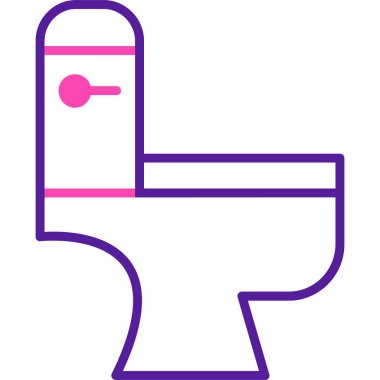 Bir tuvalet simgesinin vektör illüstrasyonu