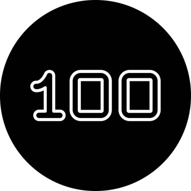 10 yıllık glyph vektör simgesi tasarımı