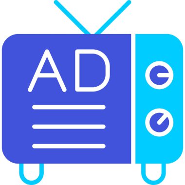 reklam panosu simgesi düz stil