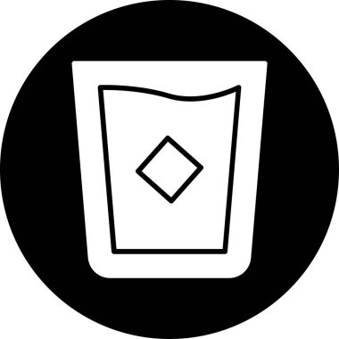 bir bardak su ağı simgesi, vektör illüstrasyonu