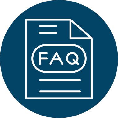 Faq simgesi soyut arkaplanda izole edildi