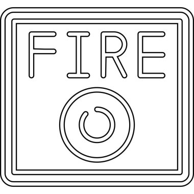 Yangın. Web simgesi basit tasarım