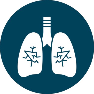 Ciğerler. Web simgesi basit illüstrasyon