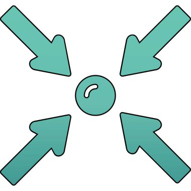 güzel ve renkli çizgi vektör simgesi