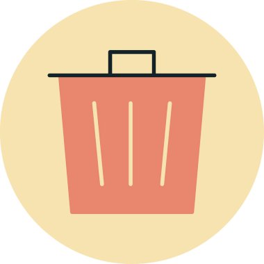 çöp kutusu simgesini, vektör çizim