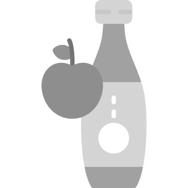 Tek bir elma simgesinin vektör çizimi