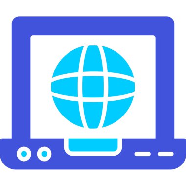 İnternet web simgesi basit illüstrasyon