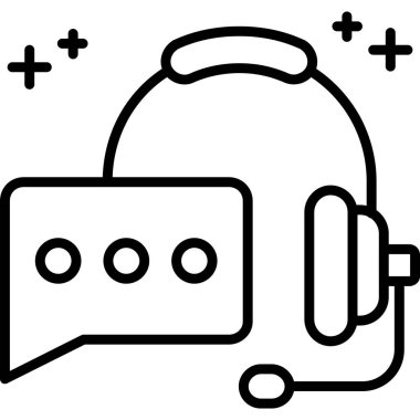 Sohbet iletişim simgesi, vektör illüstrasyonu