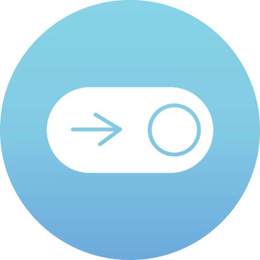 Mavi ve beyaz dairenin vektör çizimi