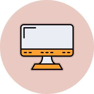 Bilgisayar. Web simgesi basit illüstrasyon