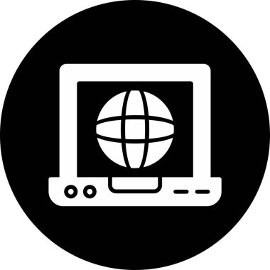 Genel web simgesi, basit vektör illüstrasyonu