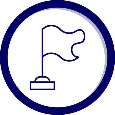 Bayrak. Web simgesi basit illüstrasyon