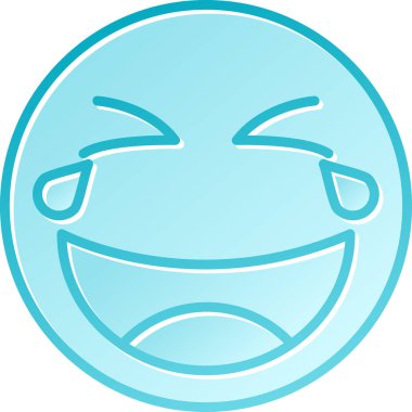 Gülümsemek ifade simgesi, vektör çizim