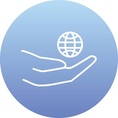 Dünya simgesinin vektör illüstrasyonu