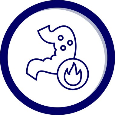 Bir ateş simgesinin vektör illüstrasyonu