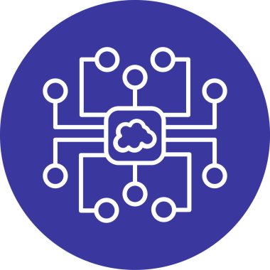 bulut simgesi, vektör illüstrasyon tasarımı