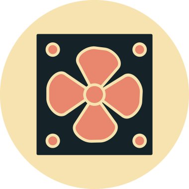 Bir çiçek simgesinin vektör illüstrasyonu