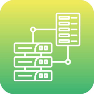 vektör veritabanı simgesi, basit vektör illüstrasyonu