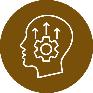 Güzel Beyin vektör satırı simgesi