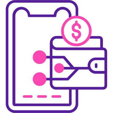 Para için. Web simgesi basit illüstrasyon